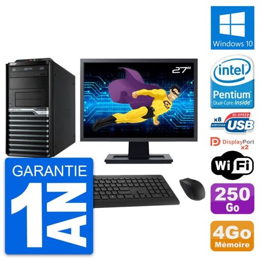 Acer Veriton M4630G 27-inch Desktop PC - Intel Pentium G3220, 4GB RAM, 250GB HDD, Windows 10, WiFi