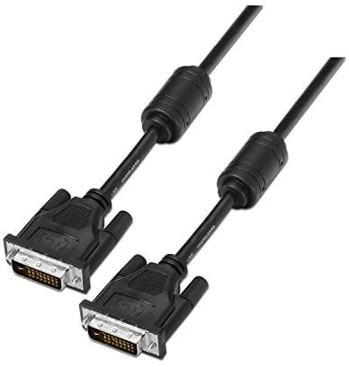 AISENS 24+1 DVI Cable with Ferrite, M-M, Black, 1.8m