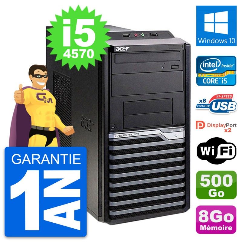 Acer Veriton M4630G Intel i5-4570 8GB RAM 500GB HDD Windows 10 Wifi Desktop PC