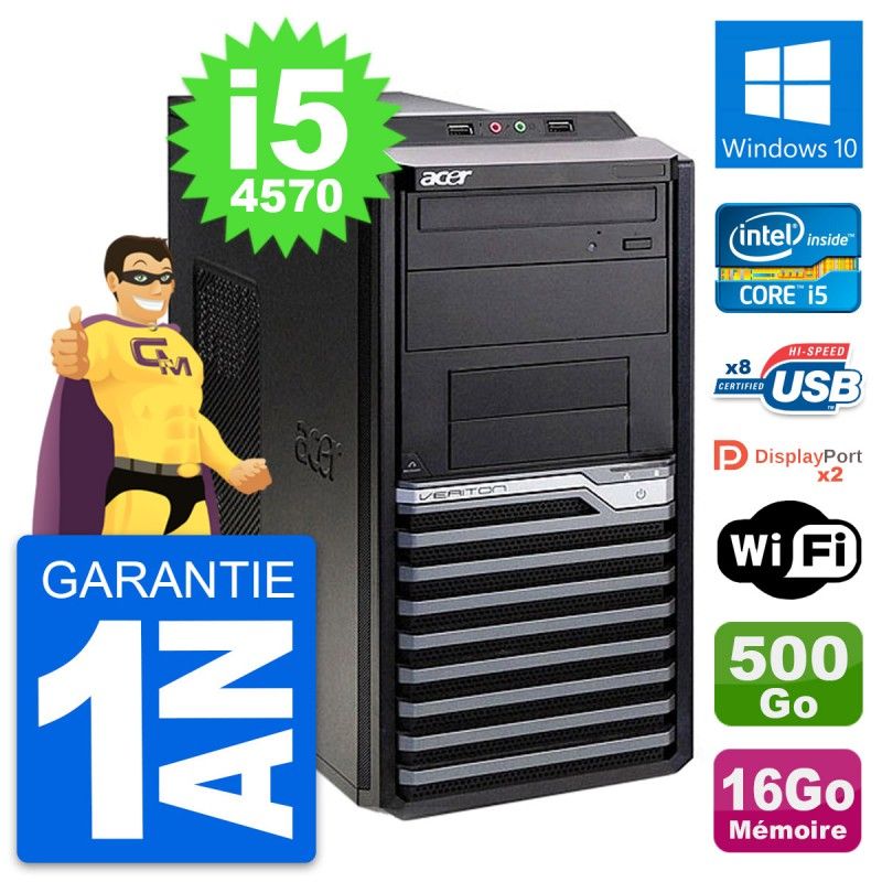 Acer Veriton M4630G Desktop PC - Intel i5-4570, 16GB RAM, 500GB HDD, Windows 10