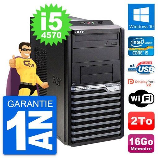 PC de escritorio Acer Veriton M4630G Intel i5-4570 16GB 2TB Windows 10 WiFi