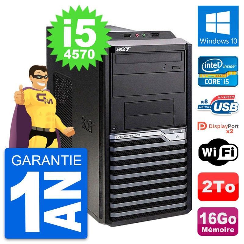 Acer Veriton M4630G Intel i5-4570 16GB 2TB Windows 10 WiFi Desktop PC