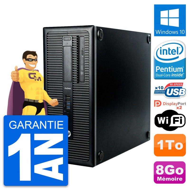 HP ProDesk 600 G1 Desktop PC - Intel Core i3-4170, 8GB RAM, 1TB HDD, Windows 10, WiFi