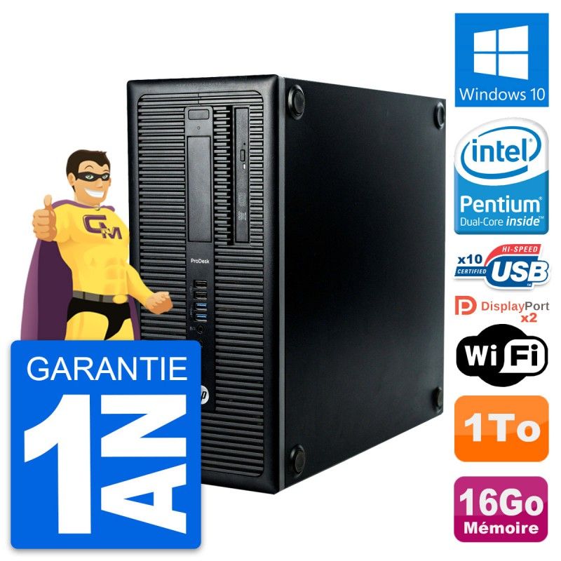 HP ProDesk 600 G1 Desktop PC - Intel Core i3-4170, 16GB RAM, 1TB HDD, Windows 10, WiFi