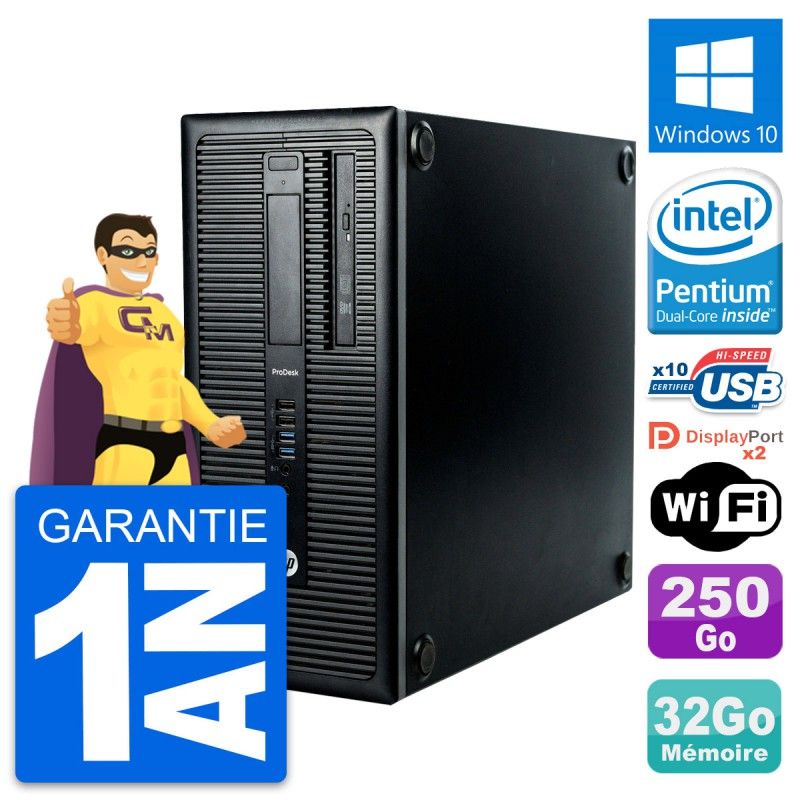 HP ProDesk 600 G1 Desktop PC - Intel Core i3-4170, 32GB RAM, 250GB HDD, Windows 10, WiFi