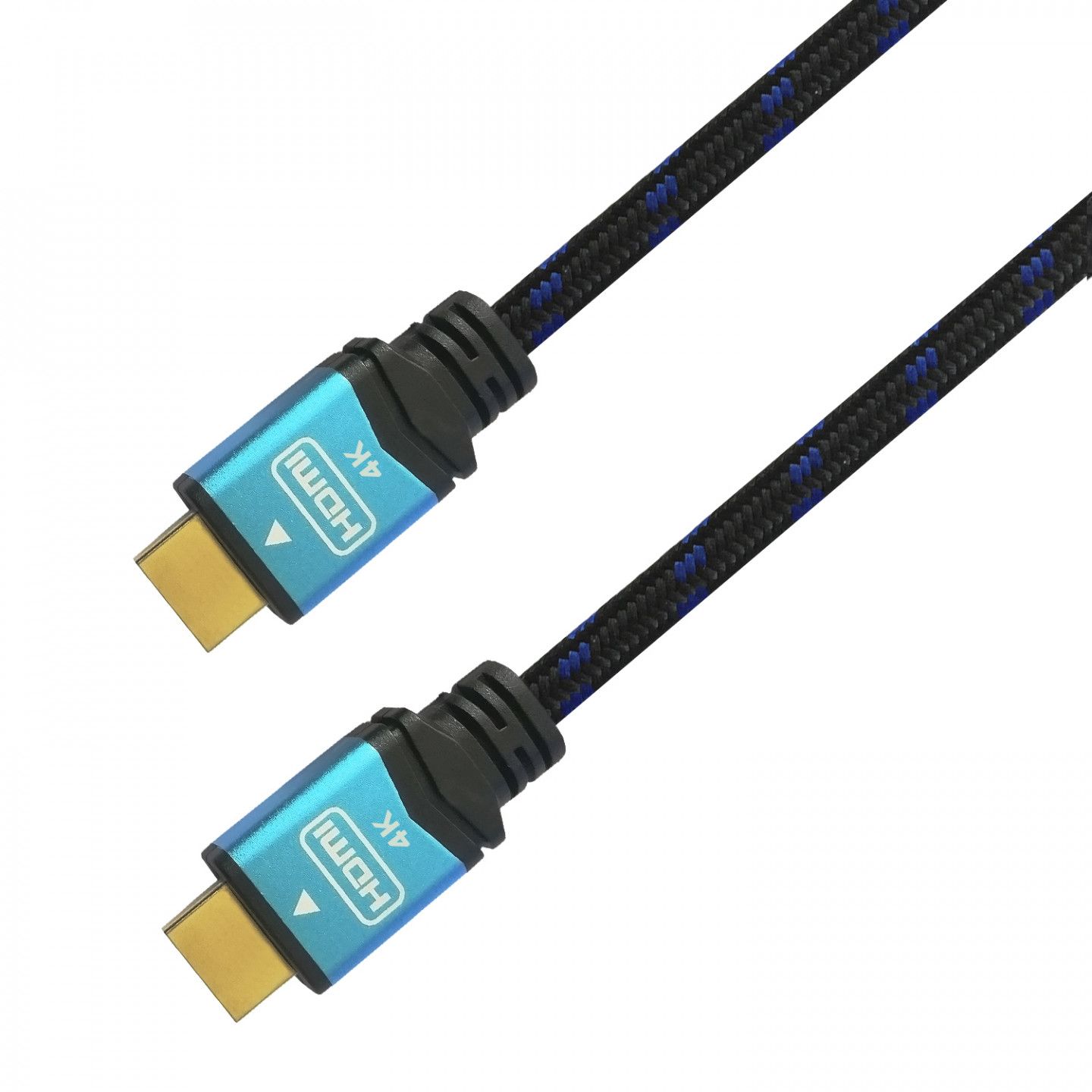 Cable HDMI Premium de AISENS v2.0, 4K 60 Hz 18 Gbps, A/M-A/M, Negro/Azul, 10 m
