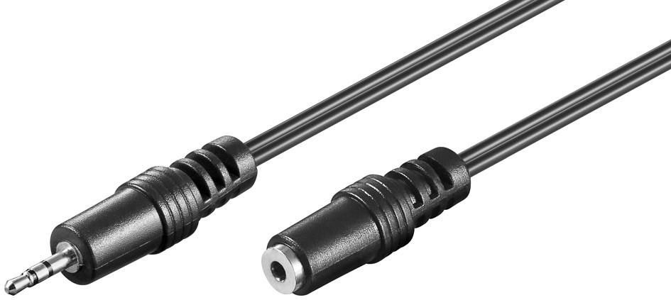 Goobay 2.5mm Stereo Jack Cable (Male to Female), 2m