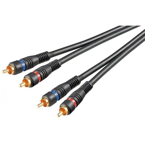 Goobay 2-Male to 2-Male RCA Cable, 0.2m