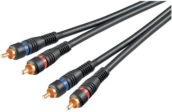 Goobay 2m RCA Male to 2x RCA Male Cable (60795)