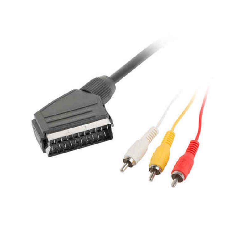 Lanberg Euroconnector LAN Male to 3x RCA Male Cable, 1.8m