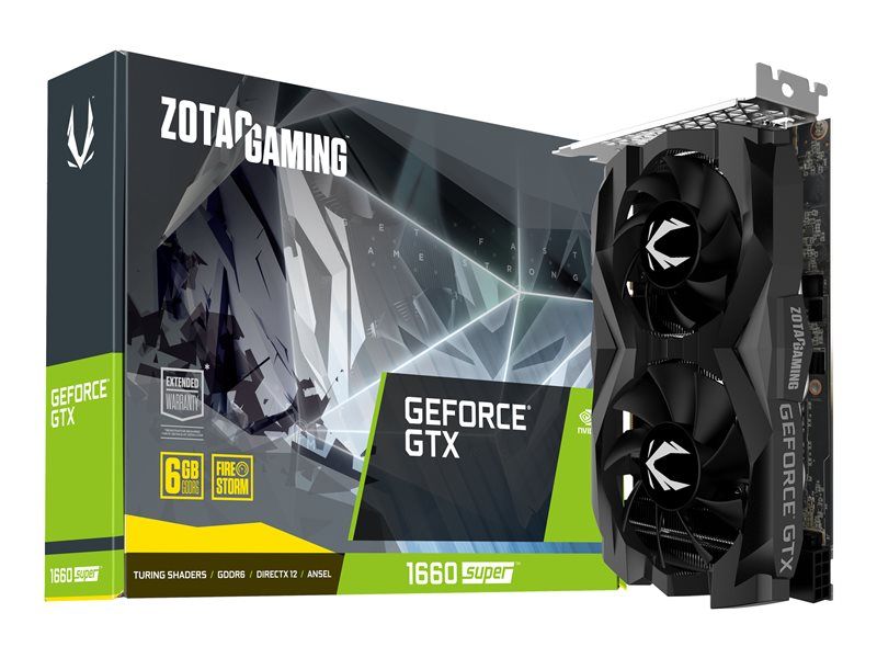Zotac Gaming GeForce GTX 1660 Super Twin Fan - Graphics Card - GF GTX 1660 Super - 6GB GDDR5 - PCIe 3.0 x16 - HDMI, 3x DisplayPort