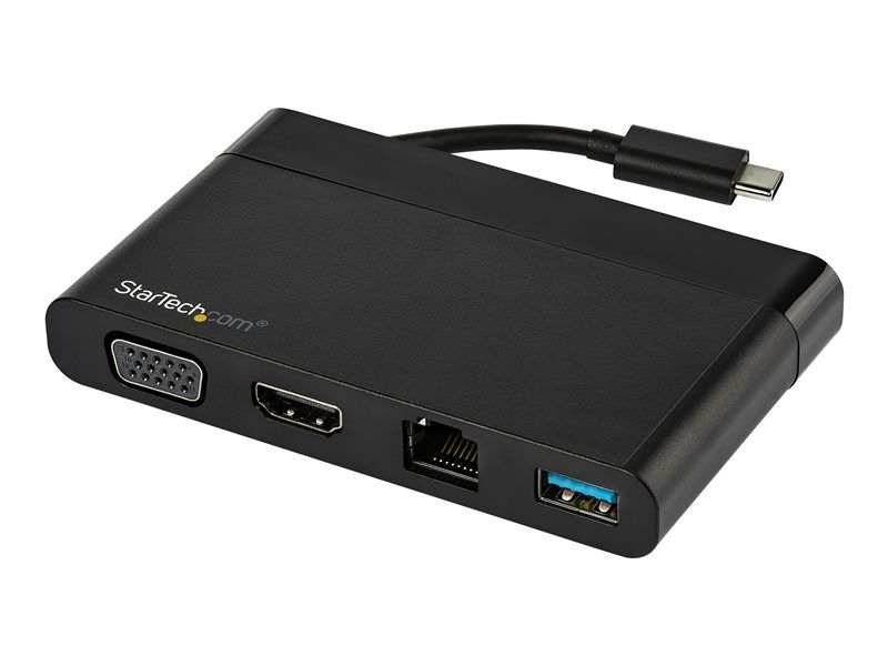 Estación de acoplamiento StarTech con salidas de vídeo HDMI y VGA a través de USB-C