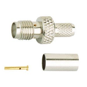 SMA Female Crimping Connector, Gold Plated Center Contact