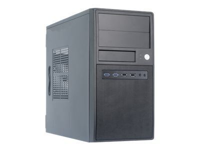 Chieftec CT-04B-350GPB - Tour - micro ATX 350 watt - noir - USB/Audio