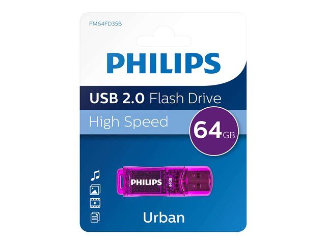 Philips Urban Edition 2.0 USB Flash Drive - 64GB - USB 2.0