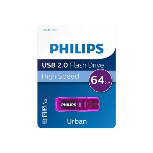 Philips Urban Edition 2.0 USB Flash Drive - 64GB - USB 2.0