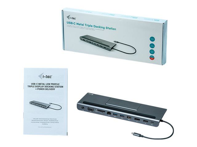 i-Tec USB-C Metal Triple Display Docking Station + Power Delivery