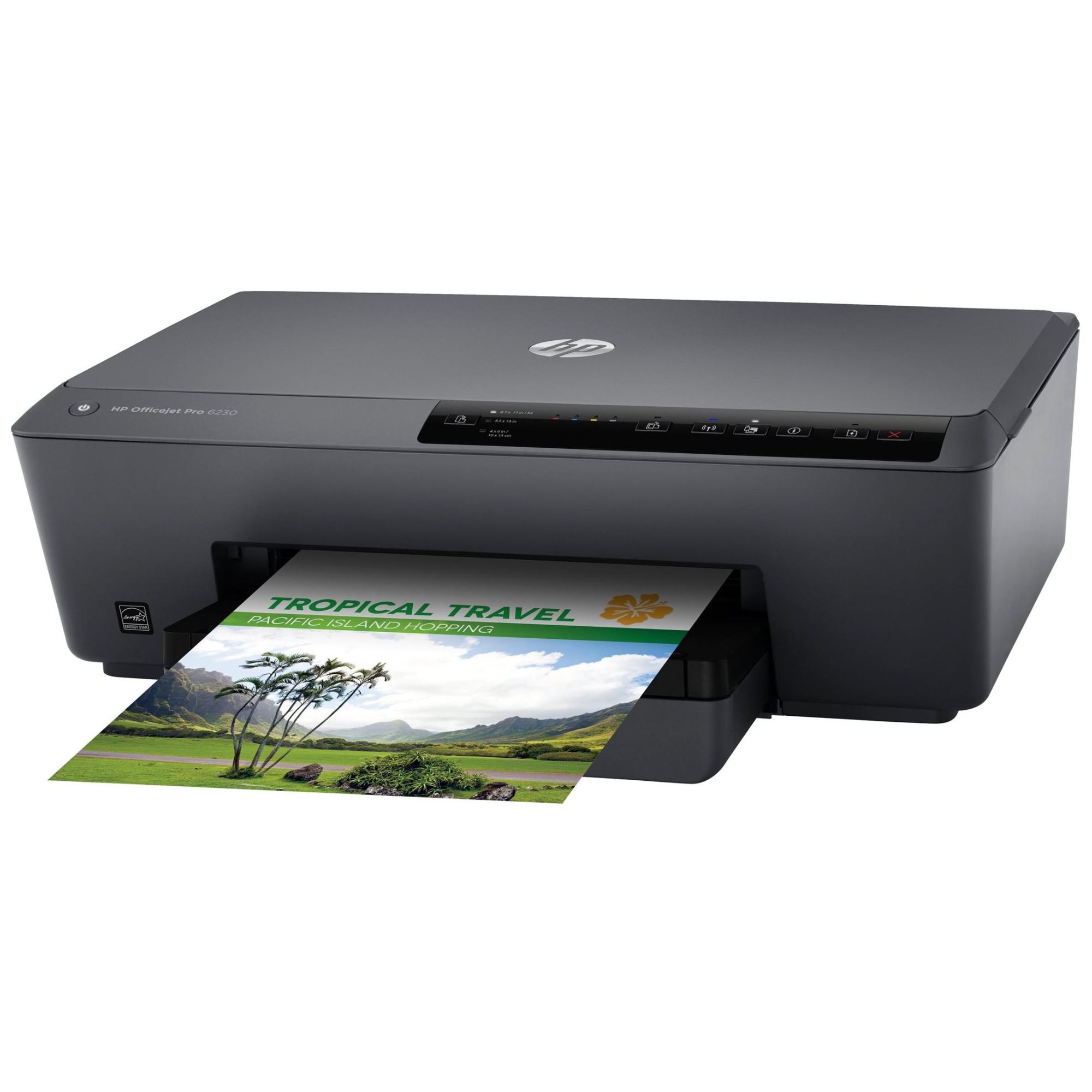 HP Officejet Pro 6230 ePrinter - Color Printer - Duplex - Inkjet - A4/Legal - 600 x 1200 dpi - Up to 18 ppm (monochrome)/Up to 10 ppm (color) - 225-Sheet Capacity - USB 2.0, LAN, Wi-Fi