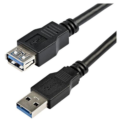 StarTech.com 2m USB 3.0 SuperSpeed Extension Cable - USB A to A Adapter - USB 3.0 Repeater - Black