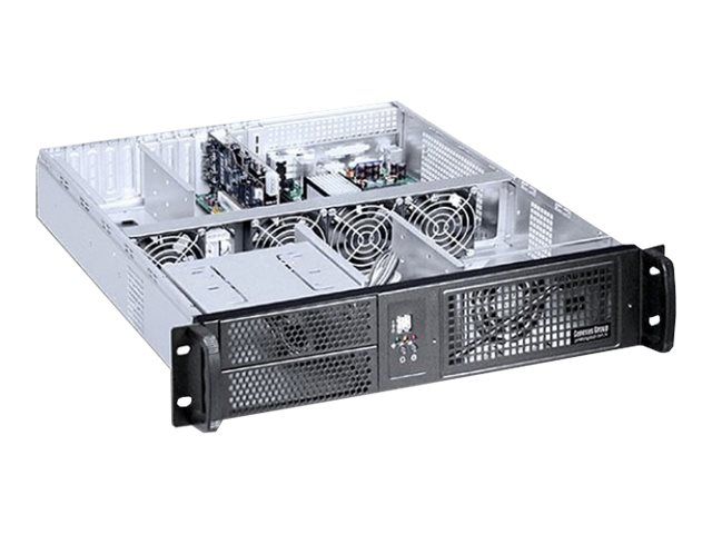 IC Intracom 19" Rack Chassis - Mountable on Rack - 2U - ATX 350 Watt (ATX/PS/2) - Black - USB