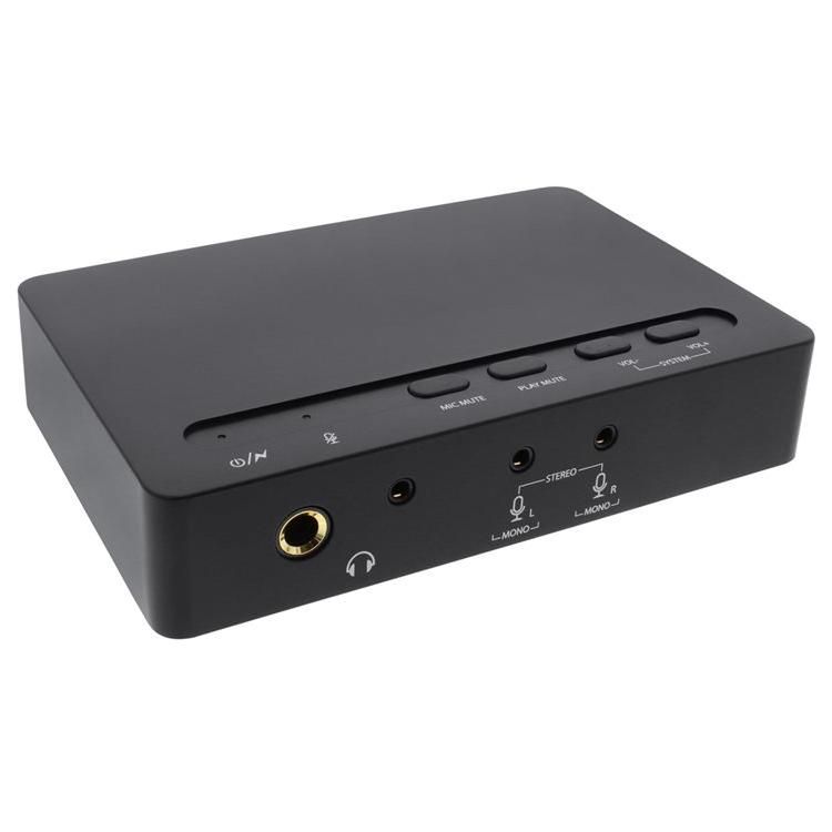 INTOS ELECTRONIC USB SoundBox - 7.1 Channel Audio Card - 16-bit, 48 kHz - USB 2.0