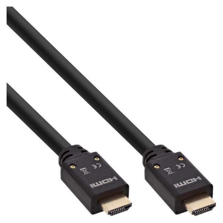 INTOS ELECTRONIC High Speed HDMI Cable with Ethernet - 10m, Triple Shielded, Black, Molded, 4K Support