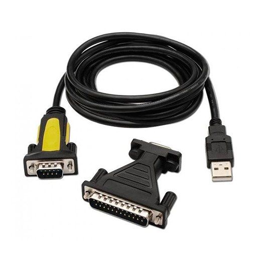 AISENS USB-Serial Converter - 6ft, Black