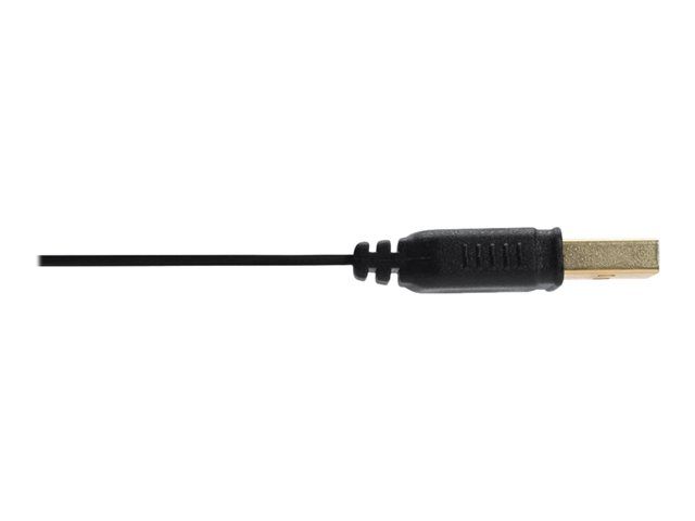 INTOS ELECTRONIC USB Cable Extension - 1m, Flat, Black