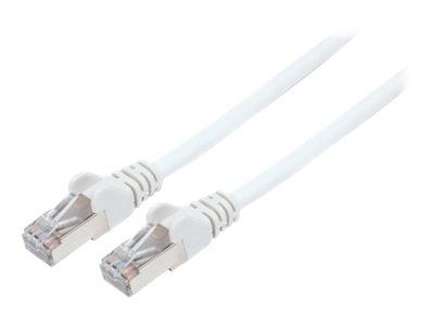 IC Intracom Network Patch Cable, Cat6, 3ft, White, Copper, S/FTP, Halogen-Free, PVC, RJ45, Gold Plated Contacts, Snagless, Booted, Lifetime Warranty