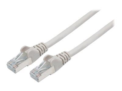 IC Intracom Cat6A Network Patch Cable, 2m, Grey, Snagless, Gold Plated Contacts, LSOH/LSZH