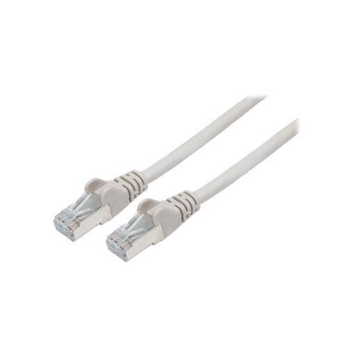IC Intracom Cat6A Network Patch Cable, 2m, Grey, Snagless, Gold Plated Contacts, LSOH/LSZH