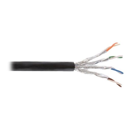 INTOS Électronique InLine - Câble extérieur de 100 m SFTP, PiMF CAT 7a - Noir