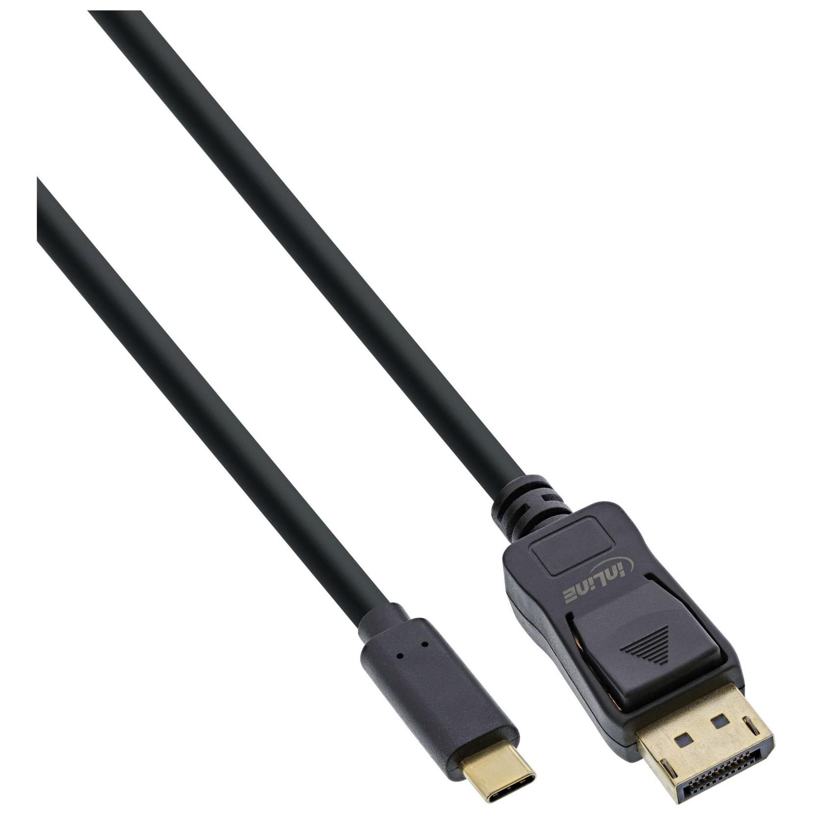 INTOS ELECTRONIC DisplayPort Cable - USB-C to DisplayPort - 2m, 4K Support