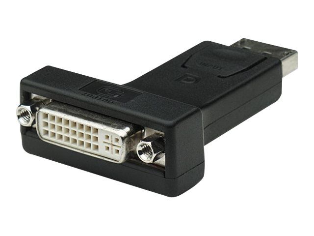 Adaptador de vídeo IC Intracom - DisplayPort (M) a DVI-I (F) - 7,3 cm - Negro