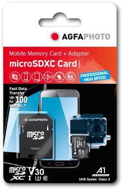 Agfa 32GB microSDHC Memory Card Class 10 UHS-I U3 V30 A1