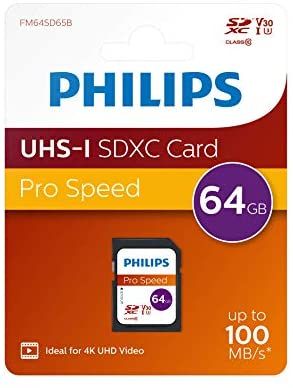Tarjeta Philips SDXC 64 GB, UHS-I U3, 4K