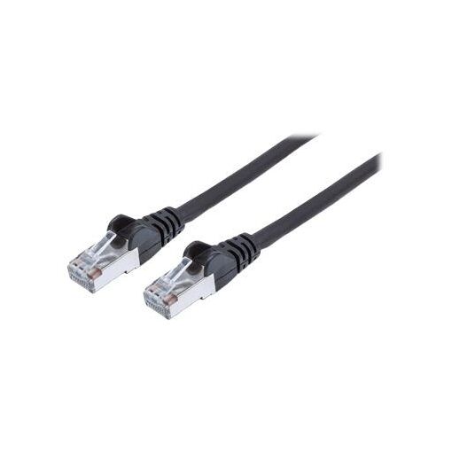 IC Intracom Network Patch Cable, 0.5m, Black, Cat7/Cat6A, Snagless, Gold Plated Contacts, LSOH/LSZH, PVC, RJ45