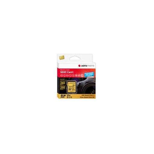 AgfaPhoto 256GB UHS-II SDXC Professional High Speed V90 U3