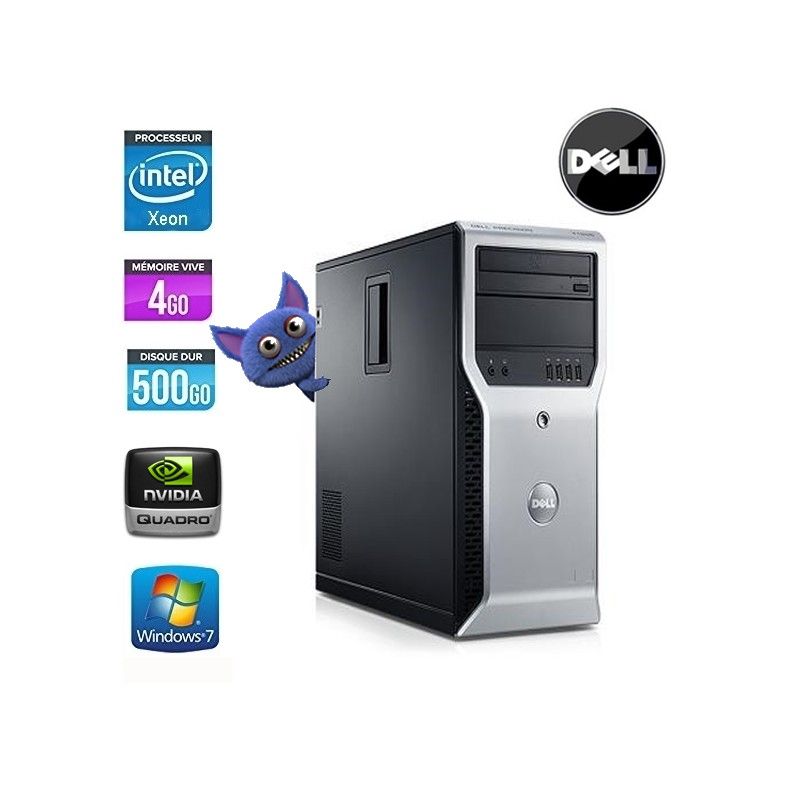 Dell Precision T1600 - Intel Xeon E3-1245 3.3GHz, 8GB RAM, 500GB HDD, DVD-RW, NVIDIA Quadro NVS 300, Windows 7 Pro 64-bit, AZERTY Keyboard & Mouse