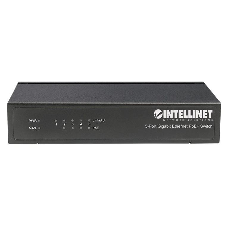 Commutateur Ethernet Gigabit Intellinet PoE+ à 5 ports