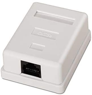 AISENS Surface Mount RJ45 Cat.5e UTP Socket, White