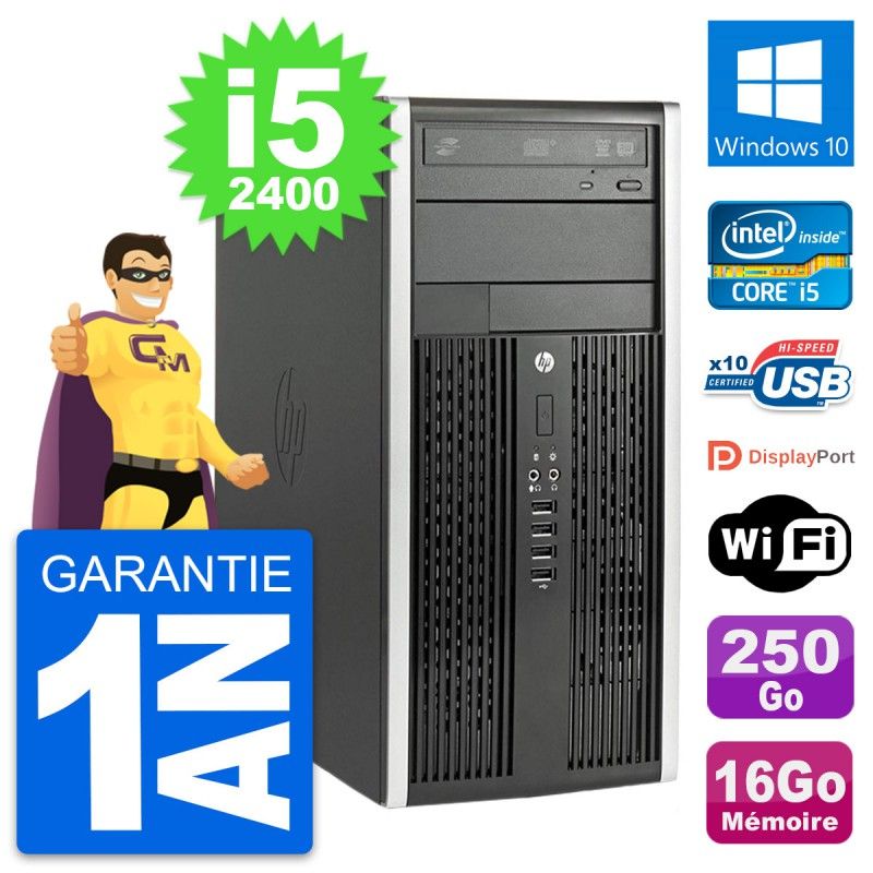 Ordinateur portable HP Compaq Pro 6200 CMT i5-2400 16 Go 250 Go Windows 10