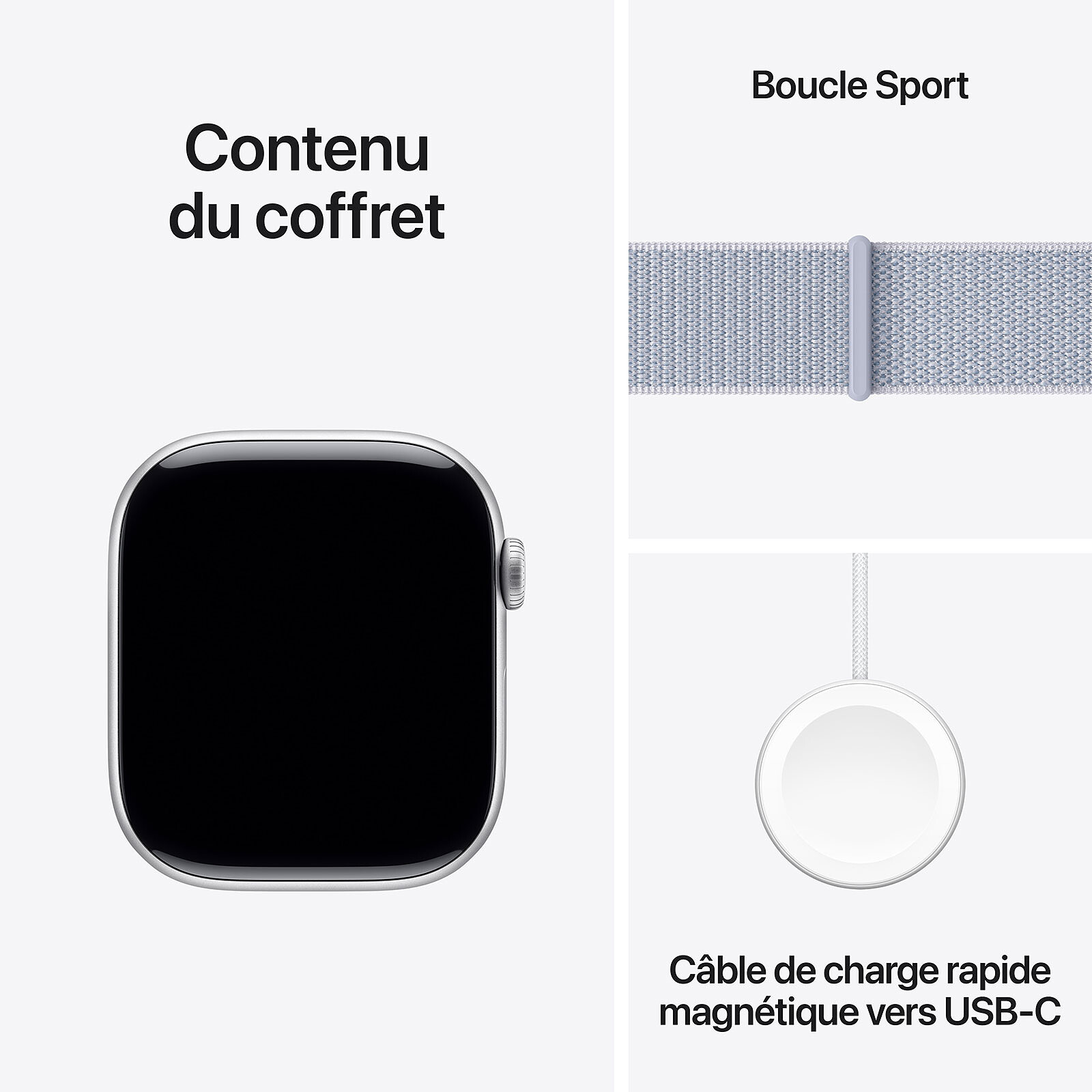 Apple Watch Series 10 GPS 46 mm Aluminium Silver Textile Sport Band 