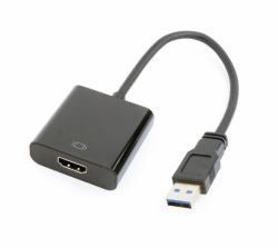 Gembird USB 3.0 to HDMI Adapter Cable - Black