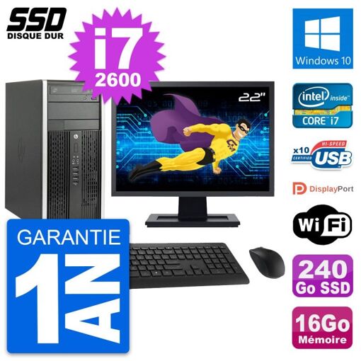 HP Compaq Pro 6200 CMT PC Tour - 22" Screen, Intel i7-2600, 16GB RAM, 240GB SSD