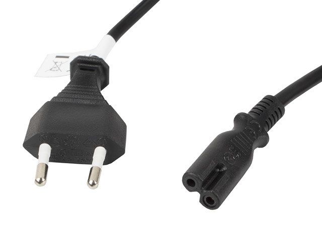 Lanberg 8-Pin CEE 7/16 to IEC320 C7 Power Cable, 1.8m