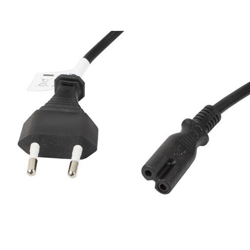 Lanberg 8-Pin CEE 7/16 to IEC320 C7 Power Cable, 1.8m