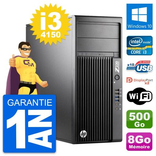 HP WorkStation Z230 Intel i3-4150 8GB RAM 500GB HDD Windows 10 Wi-Fi