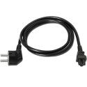 AISENS Power Cable, 3-Prong Bend, CEE7/M-C5/H, Black, 1.5m