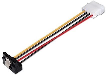 AISENS SATA Power Cable with Anchors, Molex 4pin/m-SATA/H, 16cm